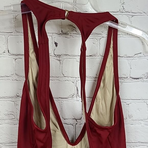 Victoria's Secret Plunge V Neck Low Open Back High Leg One Piece Bathing Suit - Picture 4 of 8